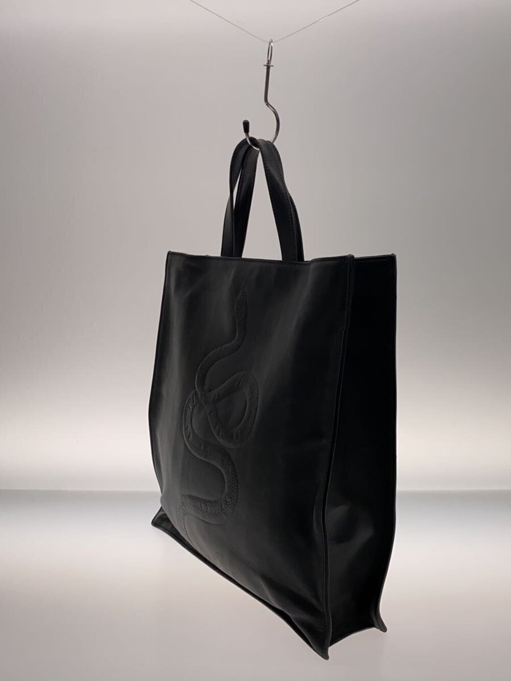 Gucci Black Leather Kingsnake Tote All Bag Black